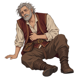 Injured Merchant, illustrated for StormTome