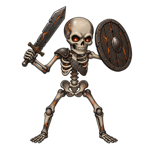 Ember Skeleton, illustrated for StormTome