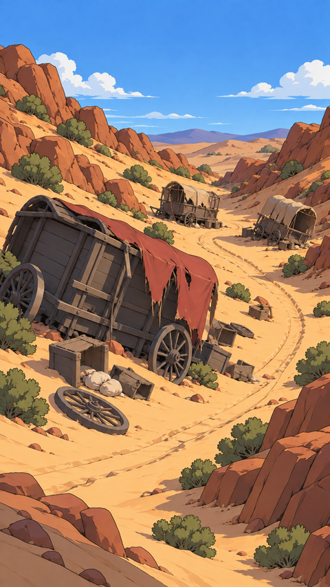 The Broken Caravan, illustrated for StormTome
