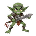Goblin Veteran, illustrated for StormTome