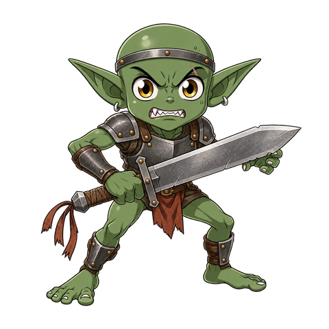 Goblin Veteran, illustrated for StormTome