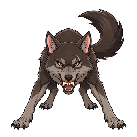 Dire Wolf, illustrated for StormTome