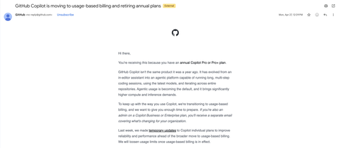 Changes from GitHub Copilot marked the end of the AI buffet