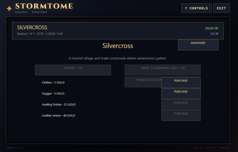 StormTome v3, early Phaser Iteration