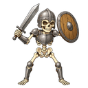 Armored Skeleton, illustrated for StormTome